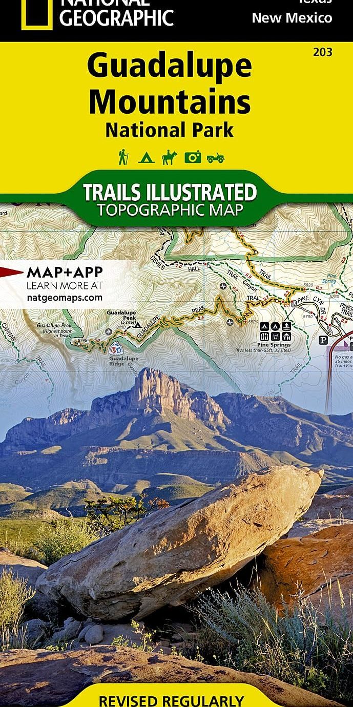 Guadalupe Mountains National Park Map (National Geographic Trails Illustrated Map, 203)