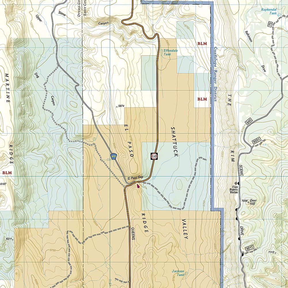 Guadalupe Mountains National Park Map (National Geographic Trails Illustrated Map, 203) - Image 3