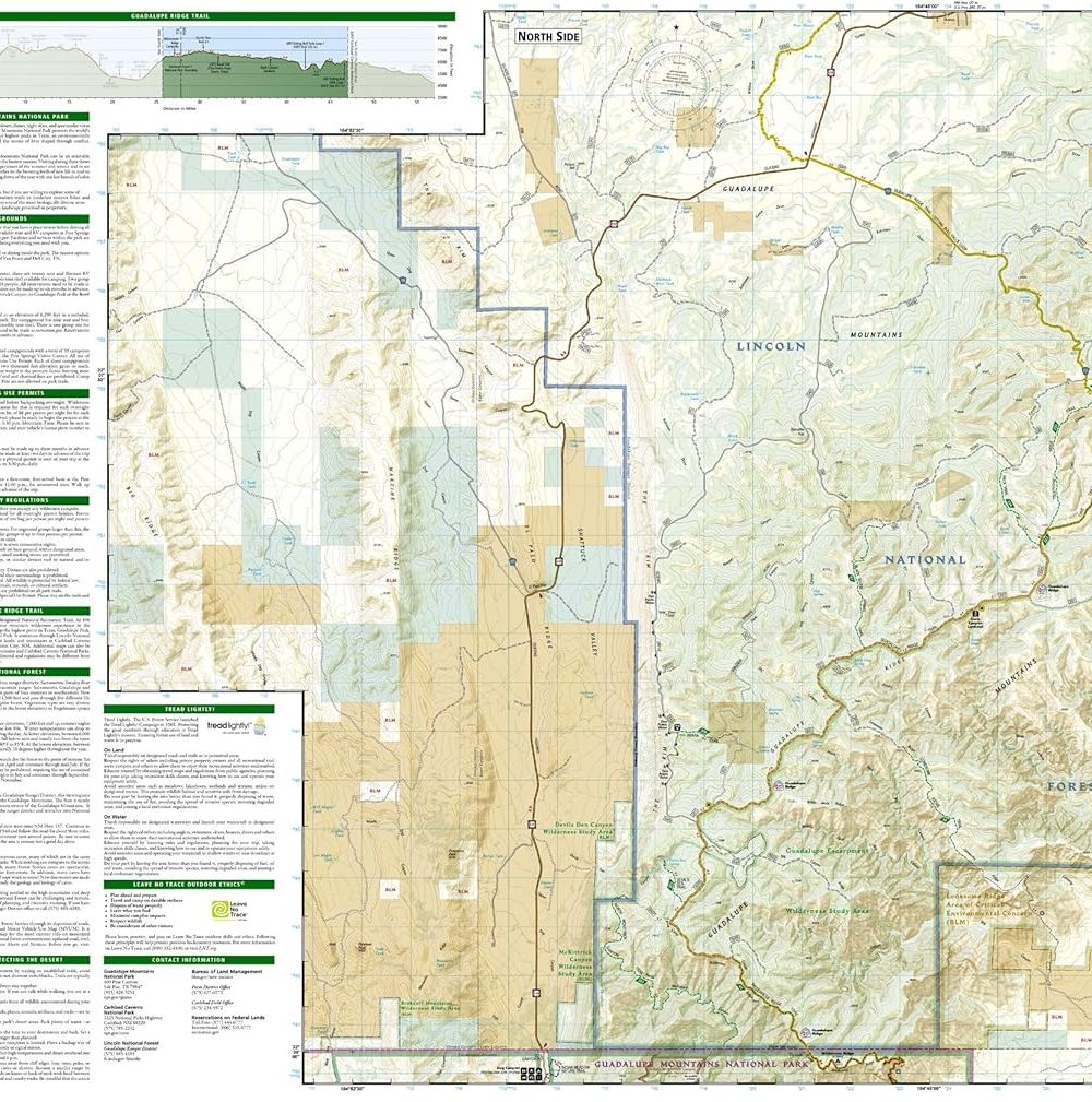 Guadalupe Mountains National Park Map (National Geographic Trails Illustrated Map, 203) - Image 4