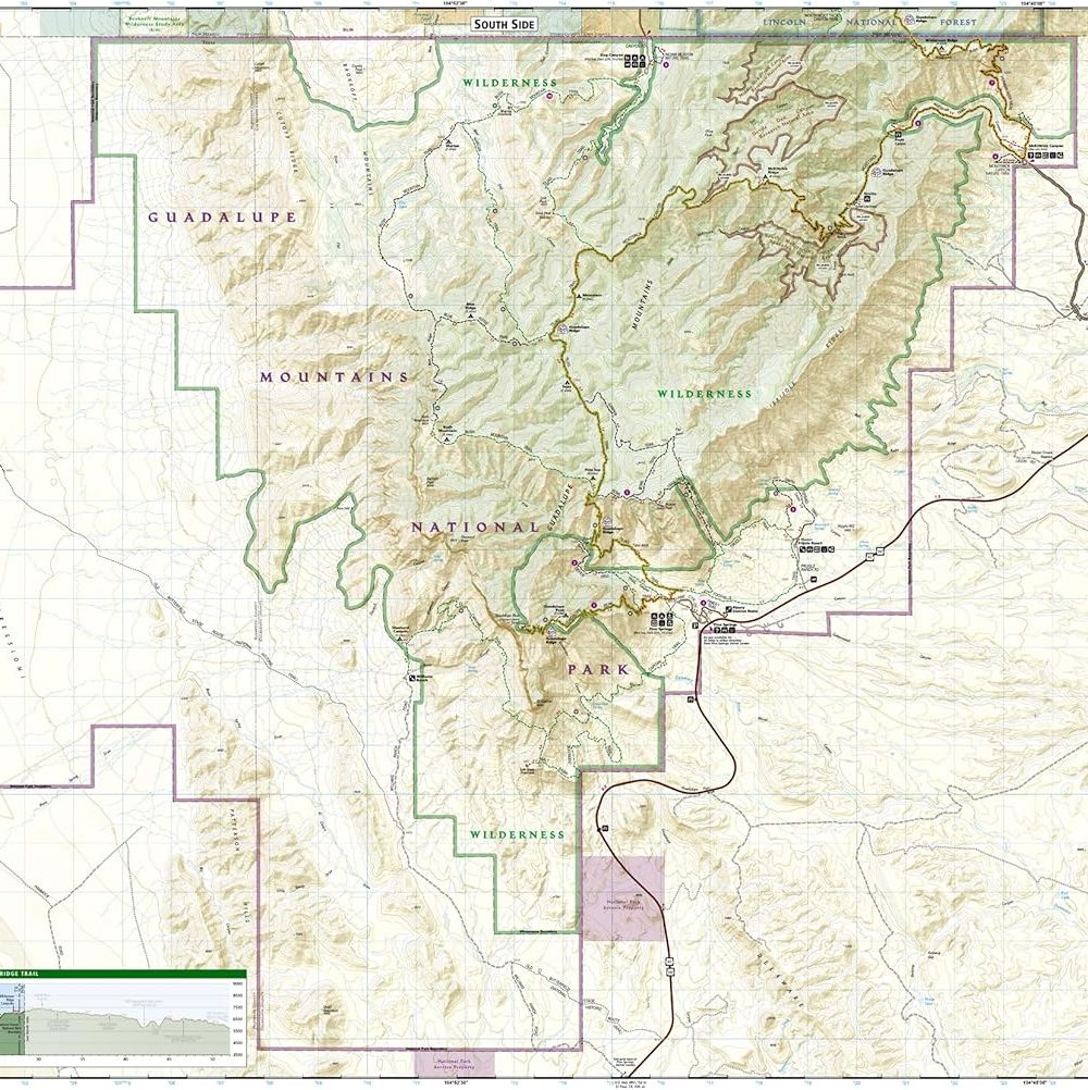 Guadalupe Mountains National Park Map (National Geographic Trails Illustrated Map, 203) - Image 5