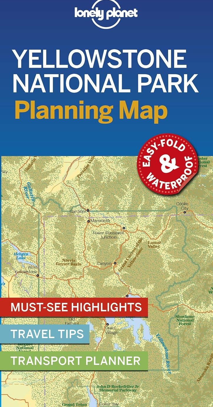 Lonely Planet Yellowstone National Park Planning Map
